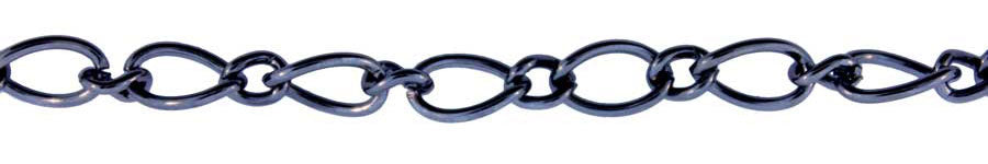 3 Foot Zinc Alloy Black Finish Chain