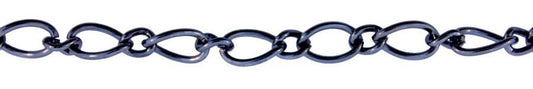 3 Foot Zinc Alloy Black Finish Chain