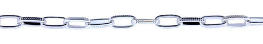 3 Foot Zinc Alloy Silver Plated Chain