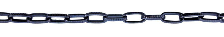 3 Foot Zinc Alloy Black Finish Chain