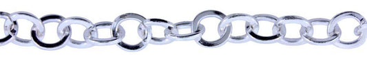 3 Foot Zinc Alloy Silver Plated Chain