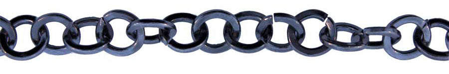 3 Foot Zinc Alloy Black Finish Chain