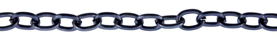 3 Foot Zinc Alloy Black Finish Chain