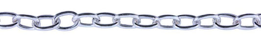 3 Foot Zinc Alloy Silver Plated Chain