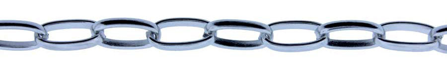3 Foot Zinc Alloy Rhodium Plated Chain