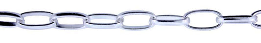 3 Foot Zinc Alloy Silver Plated Chain