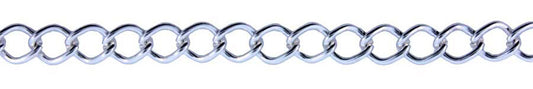 3 Foot Zinc Alloy Silver Plated Chain