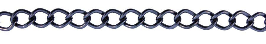 3 Foot Zinc Alloy Black Finish Chain