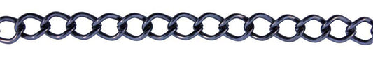 3 Foot Zinc Alloy Black Finish Chain