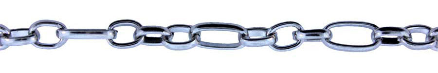 3 Foot Zinc Alloy Rhodium Plated Chain