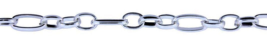 3 Foot Zinc Alloy Silver Plated Chain