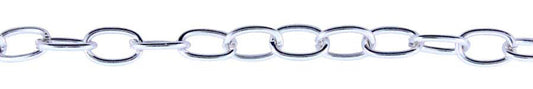 3 Foot Zinc Alloy Silver Plated Chain