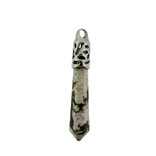 62mm Peace Serpentine Inlay Cap Taper Point Pendants