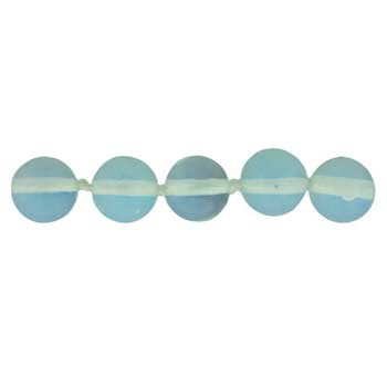 32 inch 8mm Opalite Glass Knotted Round Necklace