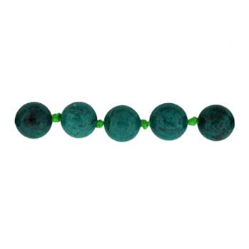 32 inch 8mm Dyed Chrysocolla Jasper Knotted Round Necklace