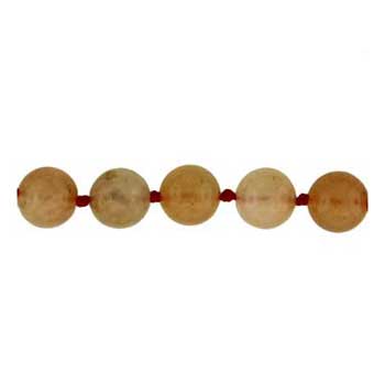 32 inch 8mm Red Aventurine Knotted Round Necklace