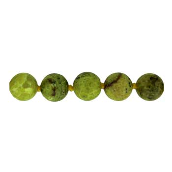32 inch 8mm Yellow Turquoise Jasper Knotted Round Necklace