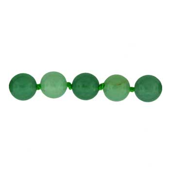 32 inch 8mm Green Aventurine Knotted Round Necklace