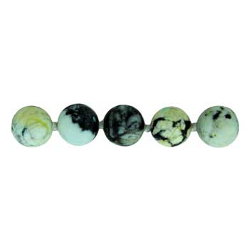 32 inch 8mm White Turquoise Jasper Knotted Round Necklace