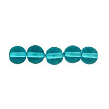 32 inch 8mm Blue Topaz Quartz Glass Knotted Round Necklace