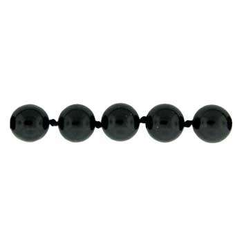 32 inch 8mm Black Stone Knotted Round Necklace