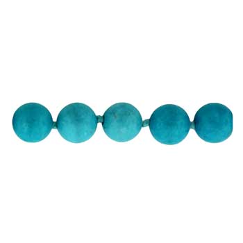 32 inch 8mm Synthetic Turquoise (No Matrix) Knotted Round Necklace