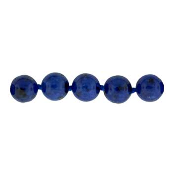 32 inch 8mm Dyed Lapis Jasper Knotted Round Necklace