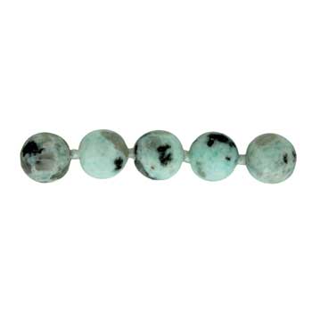 32 inch 8mm Sesame Jasper Knotted Round Necklace