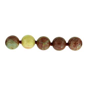 32 inch 8mm Rainbow Picasso Stone Knotted Round Necklace