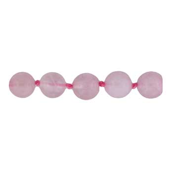 32 inch 8mm Rose Quartz Knotted Round Necklace