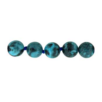 32 inch 8mm Dyed Denim Lapis Jasper Knotted Round Necklace