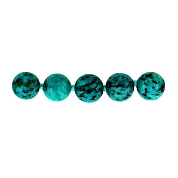 32 inch 8mm Dyed Light Turquoise Jasper Knotted Round Necklace