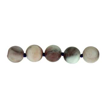 32 inch 8mm Lavender Jasper Knotted Round Necklace