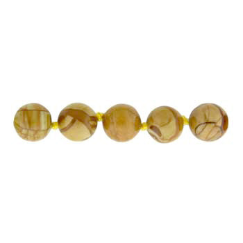 32 inch 8mm Scenic Jasper Knotted Round Necklace