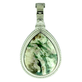 39X63mm Peace Jasper Knotted Round Pendants