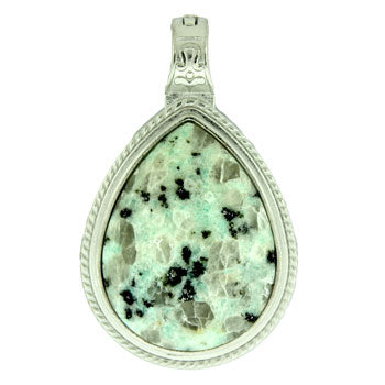 39X63mm Sesame Jasper Pear Pendants