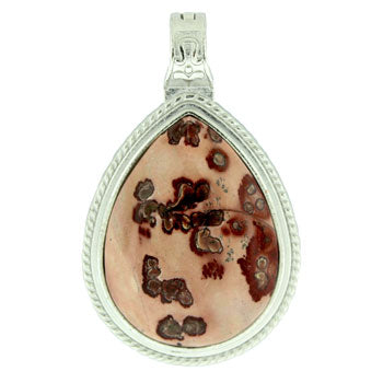 39X63mm Red Picture Jasper Pear Pendants