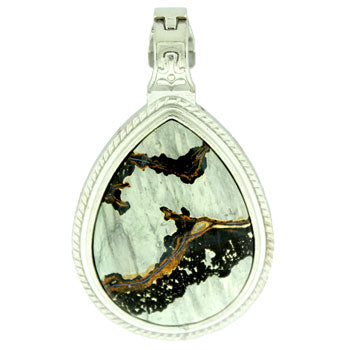 39X63mm Artistic Jasper Pear Pendants