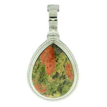39X63mm Unakite Pear Pendants