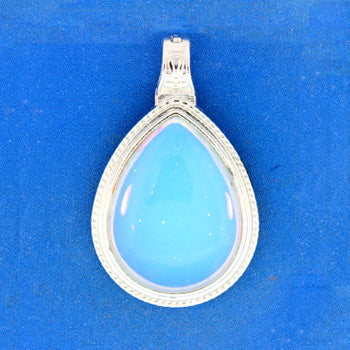 39X63mm Opalite Glass Pear Pendants