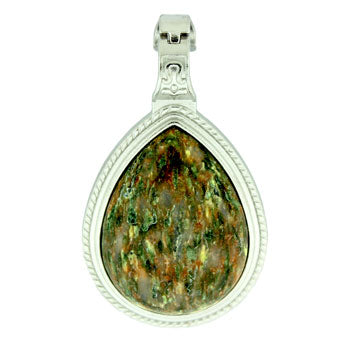 39X63mm Rainbow Leopard Stone Pear Pendants