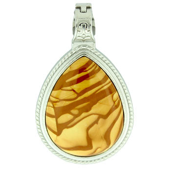 39X63mm Scenic Jasper Pear Pendants