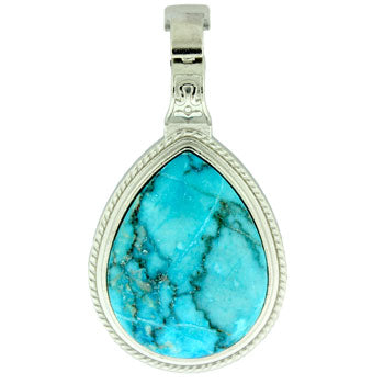 39X63mm Turquoise Jasper Dyed Pear Pendants