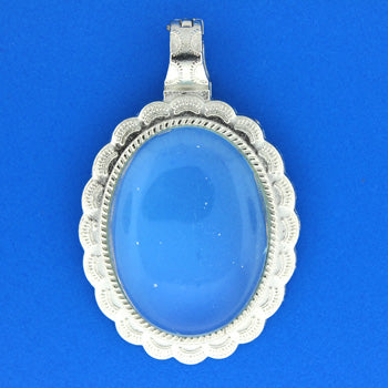 43X66mm Opalite Glass Oval Pendants