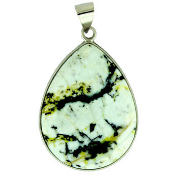 32X47mm White Turquoise Jasper Pear Pendants