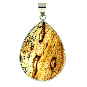 32X47mm Picture Jasper Pear Pendants