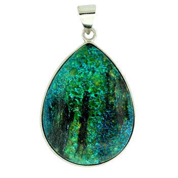 32X47mm Blue Chrysocolla Jasper Dyed Pear Pendants