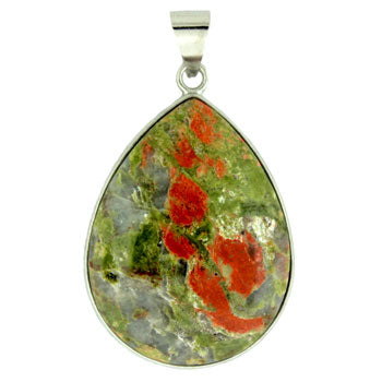 32X47mm Unakite Pear Pendants
