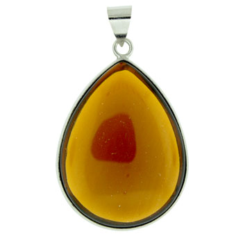 32X47mm Smoky Quartz Glass Pear Pendants