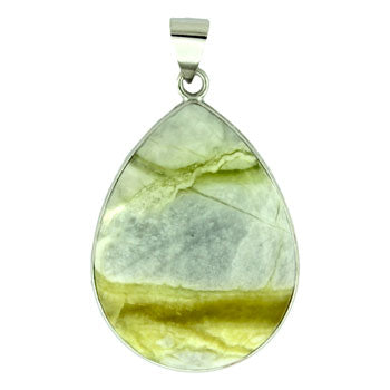 32X47mm Lime Green Serpentine Pear Pendants